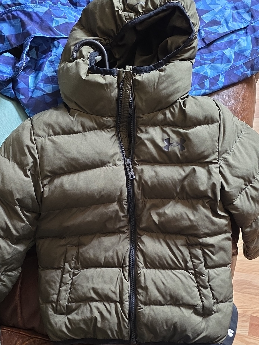 Under Armour Kids Olive Green Quilted Puffer Jacket